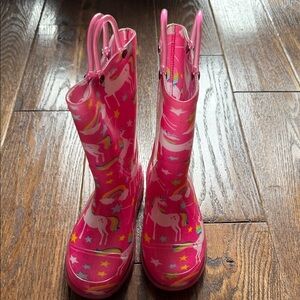 Pink Unicorn Rain Boots